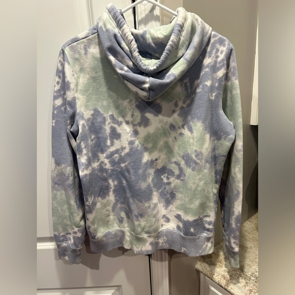 Hollister Tie Dye Hoodie Sweatshirt Blue Green Women’s Large - Picture 4 of 10